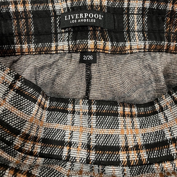 Liverpool Los Angeles Mabel Plaid Wide Leg Crop Pants, Size 2 - Picture 7 of 11